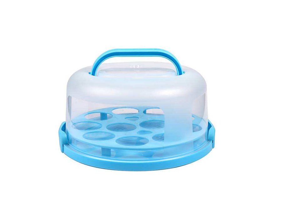 Plastic Cupcake Carrier with Locking Lid and Handle